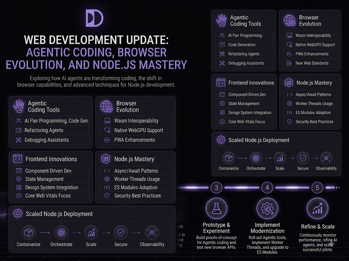 Web Development Update: Agentic Coding, Browser Evolution, and Node.js Mastery